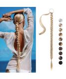 REECHO Long Straight Wrap Around Ponytail Extension - Natural Synthetic Hairpiece for Women - Medium Blonde 34 Inch 180g - Buy Online on SooperMarket.com