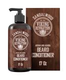 Beard Conditioner w/Argan & Jojoba Oils - Softens & Strengthens - Sandalwood Scent - Beard Conditioner w/Beard Oil (17oz Conditioner) - Buy Online on SooperMarket.com