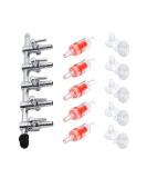 Bornfeel 16-in-1 Aquarium Air Distributor Set - 5-Way Valve 5 Checking Valves & 10 Suction Cups for 4/6mm Hose | Enhance Your Air Pump Efficiency - Buy Online on SooperMarket.com