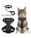 Adjustable Reflective Black XL Cat Harness and Leash Set - Escape Proof Vest for Cats and Dogs - Buy Online on SooperMarket.com