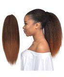 Allyreetress Yaki Drawstring Ponytail Extension for Black Women Kinky Staight Up Down Ponytails Synthetic Hair Extensions 20 Inches Clip in (Black to Brown) 20 inches T30 - Buy Online on SooperMarket.com