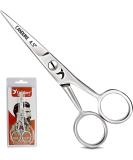 Candure Beard Scissors Professional Moustache Scissors Ear and Nose Hair Trimming Scissors Stainless Steel Safety Use for Eyebrows Eyelashes and Ear Hair - Buy Online on SooperMarket.com