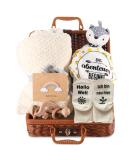 7-in-1 Tobogganing Baby Gift Set | Newborn Gift for Boys & Girls | Blanket Rattles Bibs & More | Perfect Baby Shower Souvenir - Buy Online on SooperMarket.com