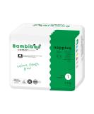 Bambibo Baby diapers 1 Newborn (2-4kg) Cottonwear-newborn baby path deraurs with organic cotton and plant substances with umbilical neckline-premature diapers 28 pieces.Diapers size 1 28 pieces - Buy Online on SooperMarket.com