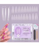 500PCS Saviland Long Coffin Soft Gel Nails Tips Kit - Full Cover False Clear Fake Nail Extension for Manicure Salon & Home DIY - Buy Online on SooperMarket.com