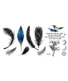 Supperb  Temporary Tattoos - Feather & Typographic - Buy Online on SooperMarket.com