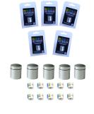 5x Nano Magnetic Silver Geocaching Containers - Waterproof Log Strips | Micro & Neodymium Hiding Place - Buy Online on SooperMarket.com