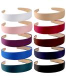 Wecoe 10 Pack Satin Headbands 1.3 Inch Wide Headband Girls Red White Black Headband Women Non Slip Fashion Hair Bands Diy Mothers Day Hair Accessories Women Girls Diademas Coreanas Para Mujer Multi-color A - Buy Online on SooperMarket.com