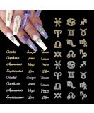 48 Pieces Gold & Silver Zodiac Nail Charms Set - Constellation Nail Studs for Nail Art Decoration - Ideal for Women & Girls - Buy Online on SooperMarket.com