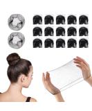 30 Pieces Invisible Hair Grids - Elastic Hair Network for Women & Girls - Perfect for Ballet Dances - Black - Buy Online on SooperMarket.com