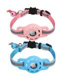 Diyife Airtag cat neck band 2-pack reflective GPS light tracker cat neck bands with Airtag case quick lock bell 20-33 cm adjustable for cats kitten blue & pink - Buy Online on SooperMarket.com