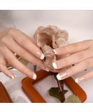 Danni & Toni half hardened gel nail films (crystal frost) white and transparent French UV gel nail film semi-hardened nail ticker nail design wraps 28 sticker crystal frost-de - Buy Online on SooperMarket.com