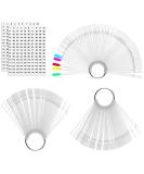 150pcs Transparent Nail Swatches Sticks - Fan-shaped Nail Polish Display Board for Nail Art Practice - Buy Online on SooperMarket.com
