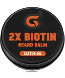 2X Biotin Beard Balm - Vegan Mustache Softener & Leave-In Conditioner | Natural Hair Growth Cream for Men - 2 Oz - Buy Online on SooperMarket.com