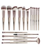 18 Pcs Professional Premium Synthetic Makeup Brush Set - Champagne Gold - Buy Online on SooperMarket.com
