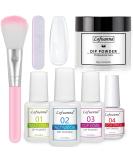 Lofuanna Dip Powder Nail Kit Starter - Clear Nail Dipping Powder Set for French Nail Art Manicure at Home or Salon - No UV/LED Needed - Buy Online on SooperMarket.com