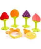 6-Pack Baby Teething Toys for Newborns | Freezer Safe Silicone Teethers for Infant and Toddler Gums | Perfect Baby Gift - Buy Online on SooperMarket.com