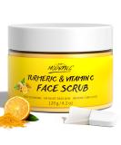 Vitamin C and Turmeric Face Scrub Cream Organics Microdermabrasion Facial Scrub Brightening Exfoliating Clears Blackheads Improve Dark Spot Acne with Strawberry Extract Exfoliator - Buy Online on SooperMarket.com