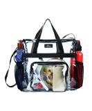 Clear Bag Stadium Approved, Transparent See Through Clear Tote Bag for Work, Sports Games-12 x12 x6 Black-l - Buy Online on SooperMarket.com