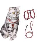 Petom Flower Pattern Cat Dishes & Adjustable Leash Set for Small to Medium Cats (S Red) - Perfect Cat Accessories for International Shipping - Buy Online on SooperMarket.com
