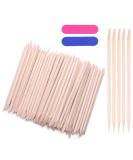 Luckaide Rosewood Manicure Sticks - 202 Double-Sided Wooden Sticks & 2 Nail Files for Perfect Nail Care & Pedicure - Buy Online on SooperMarket.com