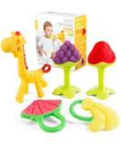Baby Teething Toys - 5-Pack Silicone Teethers | BPA-Free, Freezer Safe | Soothe Infant Gums | Perfect Baby Gift - Buy Online on SooperMarket.com