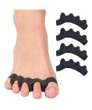 ZenToes Silicone Toe Spacers for Correct Toe Alignment, Bunion and Hammertoe Straighteners - 2 Pairs Black - Buy Online on SooperMarket.com