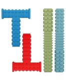 Sensory Chew Tubes 4 Pack - Silicone Oral Motor Tool for Autistic Children - BPA Free Teether Toys for Babies 3-12 Months - Buy Online on SooperMarket.com