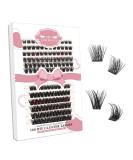 168 Pcs Mixed Cluster Lashes DIY Eyelash Extensions - First Glance+Adore D-Mix | Super Thin Band, Soft & Easy to Wear - Individual Lashes 10-16mm - Buy Online on SooperMarket.com