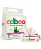 Caboo Tree-Free Bamboo Baby Wipes - 216 Count, Unscented, Eco-Friendly & Gentle for Sensitive Skin - 3 Travel Packs, Resealable Tabs - Buy Online on SooperMarket.com