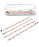 Blackhead Remover Pimple Popper Tool Kit - Professional Acne Extractor Set for Face & Nose - Blemish Whitehead Extraction Tools in Rose Gold Case - Buy Online on SooperMarket.com