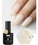 YTD Likomey Nude Gel Nail Polish 15ml - French Jelly Milky White with Gold Foil | UV Varnish for Light Skin Tone - Buy Online on SooperMarket.com