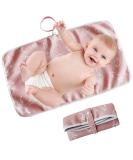 Portable Changing Mat | Foldable Travel Urinal Pad | Waterproof Nappy Change Mat - 60cm x 35cm - Pink - Buy Online on SooperMarket.com