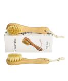 Natural Bristles Wooden Face Cleaning Brush Wood Handle Facial Cleanser Nose Scubber Exfoliating Facial Skin Care Pack of 2 - Buy Online on SooperMarket.com