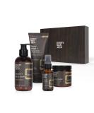 Every Man Jack Mens Sandalwood Beard Set- Perfect for Every Guy - Full-Sized Grooming Essentials - Beard + Face Wash, Recovery Beard + Face Lotion, Hydrating Beard Oil, Beard Butter, and Beard Comb Sandalwood Regimen Set - Buy Online on SooperMarket.com