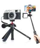 Ulanzi MT-16 Mini Tabletop Tripod Stand with Cold Shoe - Perfect for iPhone 12, Canon G7X Mark III, Sony ZV-1 | Ideal for Vlogging, Filmmaking, and Live Streaming - Black - Buy Online on SooperMarket.com