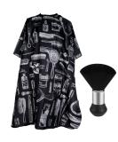 FEBSNOW Professional Hair Cutting Cape with Neck Duster Brush, Salon Barber Cape, Hair Cutting Accessories (Floral Print) - Buy Online on SooperMarket.com
