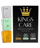 Kings Care Mens Face Mask Skin Care Kit (6 Pack) - Turmeric Anti-Acne Aloe Vera Soothing & 2% BHA Salicylic Acid Sheet Mask - Skin Care for Men Face Masks for Hydrating Brightening & Refining Pores - Buy Online on SooperMarket.com