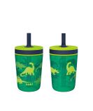 Zak Designs Kelso 15 oz Tumbler Set  (Dino Camo) Non-BPA Leak-Proof Screw-On Lid with Straw Made of Durable Plastic and Silicone  Perfect Baby Cup Bundle for Kids (2pc Set) - Buy Online on SooperMarket.com