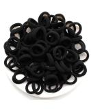 100 pieces elastic hair tie small baby hair tie soft cotton mini hair band without metal hair tie ponytail owner perfect for children babies little girls black - Buy Online on SooperMarket.com