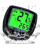 SPGOOD Bicycle Computer Wireless 19 functions IP54 Waterproof with backlit displayed display bicycle tacho automatic start/stop bicycle speedometer tissue wireless speedometer bike black (black) - Buy Online on SooperMarket.com