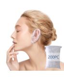 WOSHOP 200 Pack Shower Bathing Ear Covers Clear Disposable Ear Protectors Waterproof Ear Covers for Hair Dye Waterproof Plastic Ear Shower Caps - Buy Online on SooperMarket.com
