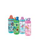 Nuby 2 Pack Iridescent Flip-it Kids On-The-Go Printed Water Bottle with Bite Proof Hard Straw - 18oz / 540 ml 18+ Months 2 pk Prints May Vary Colors May Vary - Buy Online on SooperMarket.com
