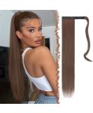 FESHFEN Straight Long Wrap Around Ponytail Extensions 28 Synthetic Hair Piece Clip in Ponytail Hair Extensions Hairpiece for Women Girls 28 Inch (Pack of 1) 12# Light Golden Brown-Wrap Around - Buy Online on SooperMarket.com