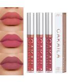 3Pcs Matte Liquid Lipstick Set - Long Lasting Waterproof Dark Red Lipsticks and Lip Gloss for Women - Buy Online on SooperMarket.com