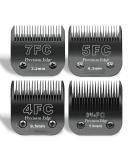 7FC + 5FC + 4FC + 3FC Replacement Knife for Dog Grooming - Compatible with Heiniger Moser Max45 Andis Oster A5 and Choice KM10 Clipper - Black - Buy Online on SooperMarket.com