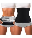 Geyoga Waist Trimmer Sweat Waist Trainer Wrap Stomach Wraps for Women Bodybuilding Silver Inner Small - Buy Online on SooperMarket.com