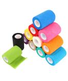 12 Roles of self -adhesive bandage adhesive bandage elastic self -adhering bandage non -woven bandage for stretch athletes wrist ankle pet grooming (7.5cm x 4.5m) 7.5cm - Buy Online on SooperMarket.com