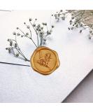 Botanical Adhesive Wax Seal Stickers 25Pk - Pre-Made from Real Sealing Wax (Gold) - Buy Online on SooperMarket.com