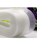 Abbaoww 50 Yards Stiff Horsehair Braid - 5 Inch Polyester Boning for Wedding Dress Sewing - White - Buy Online on SooperMarket.com